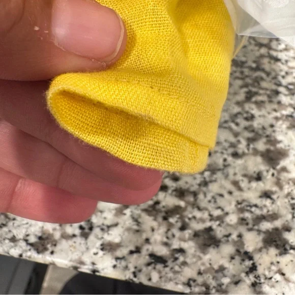 Soft Surroundings Maxi Dress Small Yellow Embroidered Linen Resort Vacation - Picture 7 of 7